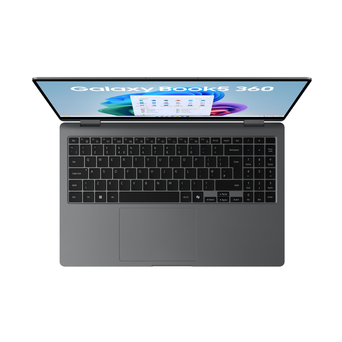 Bild von SAMSUNG Galaxy Book5 360 WIN11 PRO 15,6 Zoll Intel Ultra 7 256V 16GB 512GB W11PRO Moonstone Gray