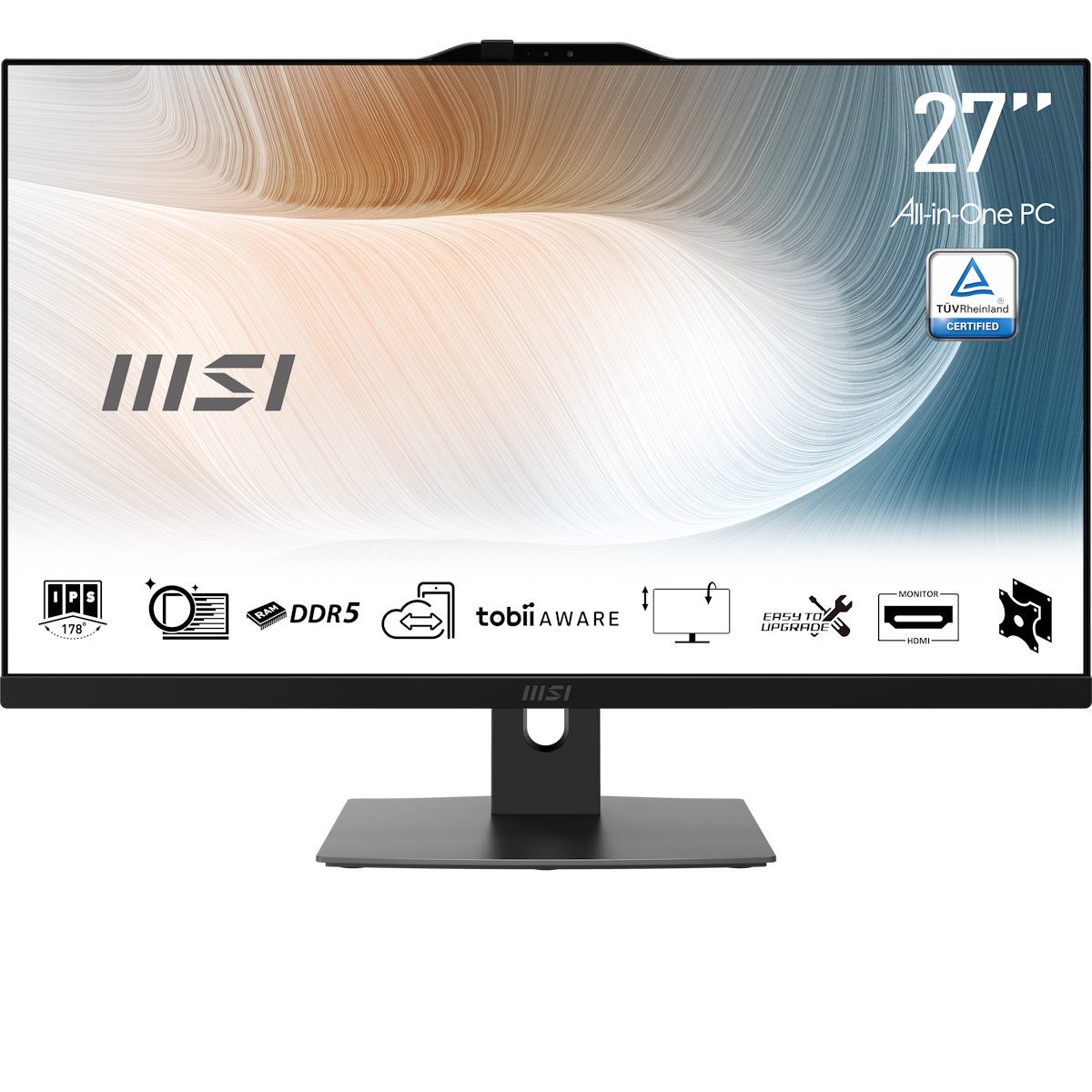 Bild von MSI Modern AM272P 12M-1061DE All-in-One schwarz 27