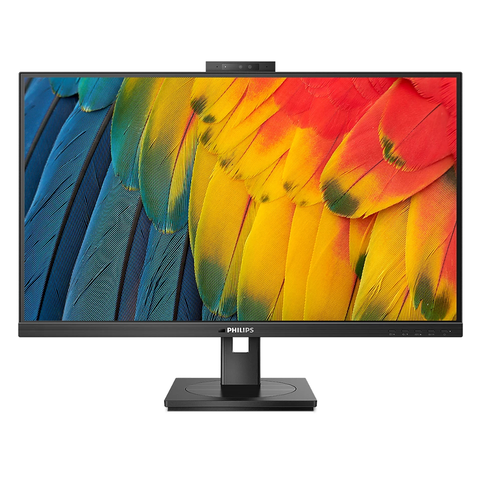 Bild von Philips 27B1U5601H 27 Zoll QHD Monitor, 5 MP Webcam, höhenverstellbar, Lautsprecher (2560x1440, 75 Hz, HDMI, DisplayPort, USB-C, RJ45, USB Hub) sch