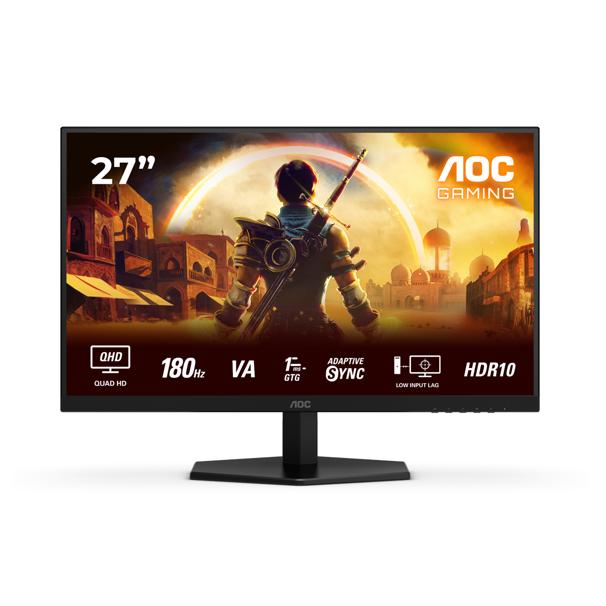 Bild von Q27G42XNE 27 Zoll Quad HD Monitor, 180 Hz, 1 ms, FreeSync Prem., HDR10 (2560x1440, 2x HDMI 2.0, 1x DisplayPort 1.4) schwarz