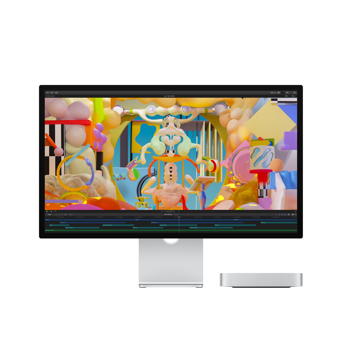 Bild von Apple Mac Mini M2 8-Core, 10-Core 10/100/1000 MBit B-Ware - 16GB RAM, 512GB SSD, Silber