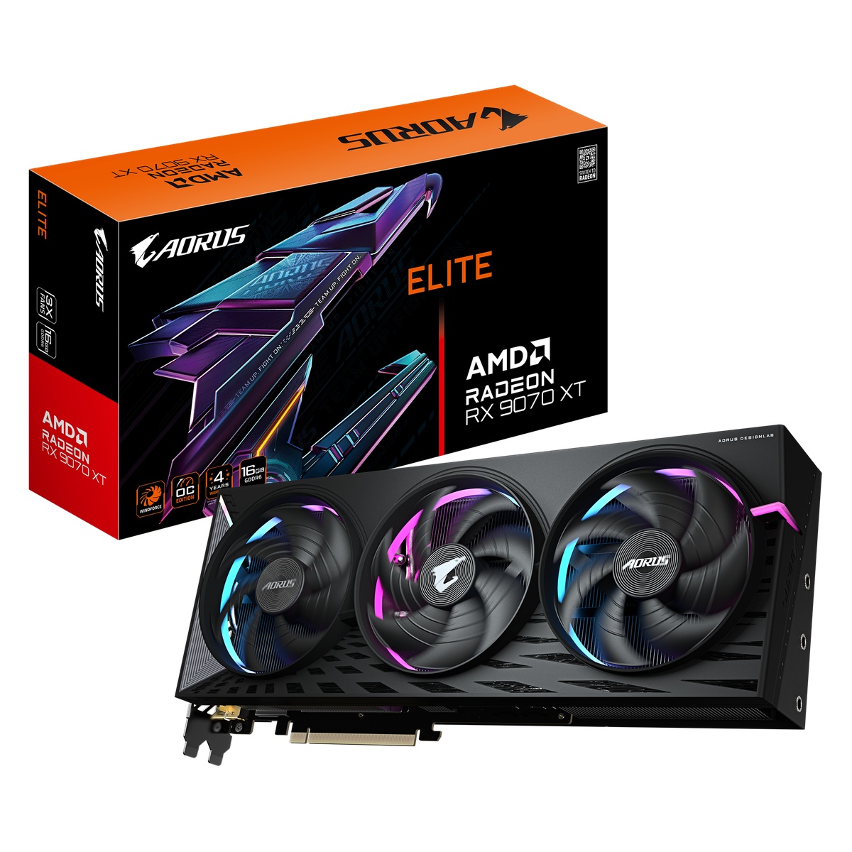 Bild von Gigabyte Radeon RX 9070 XT 16GB Aorus Elite Grafikkarte