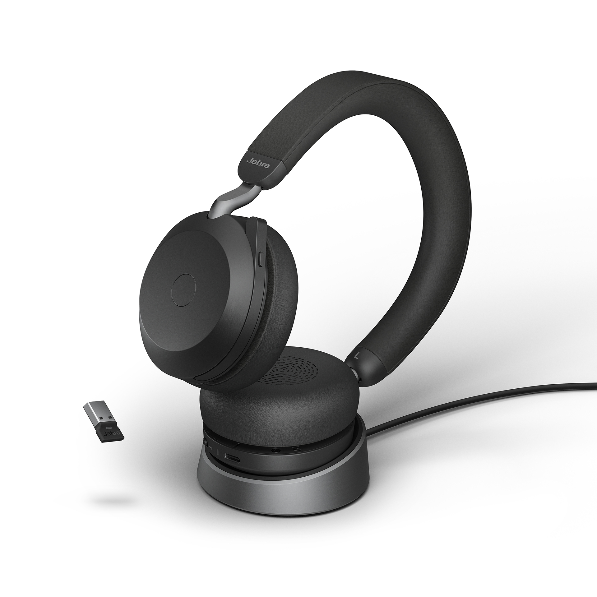 Bild von Jabra Evolve2 75 Headset, USB-A Kabellos, Bluetooth, Schwarz,