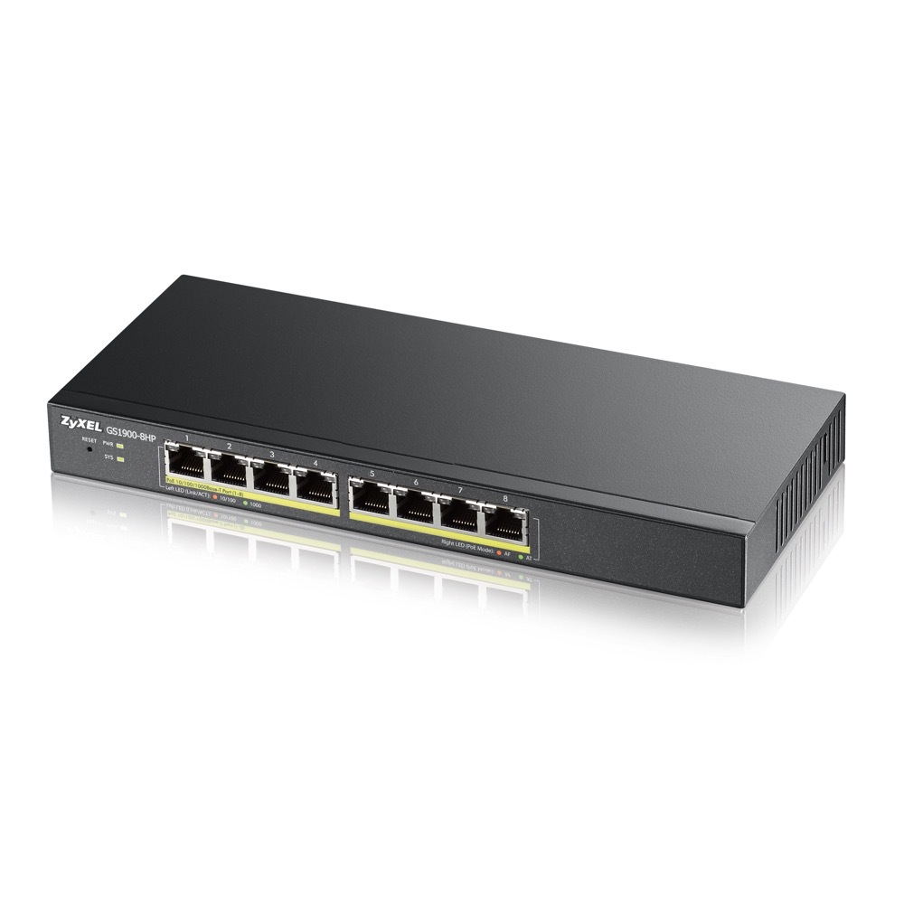Bild von Zyxel GS1900-8HP V3 Smart Managed Switch