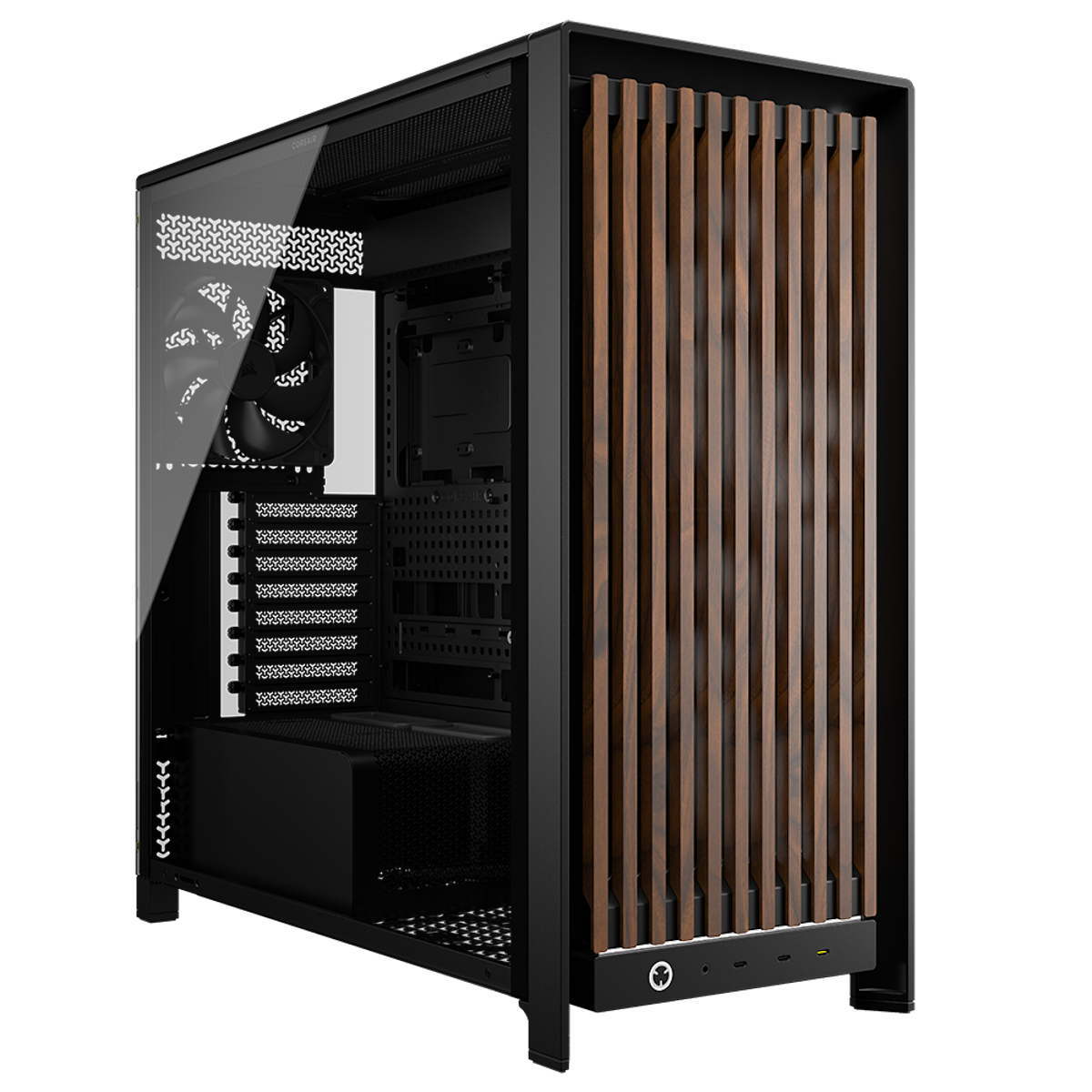 Bild von CORSAIR FRAME 5000D WOOD RS Black Walnut | PC-Gehäuse