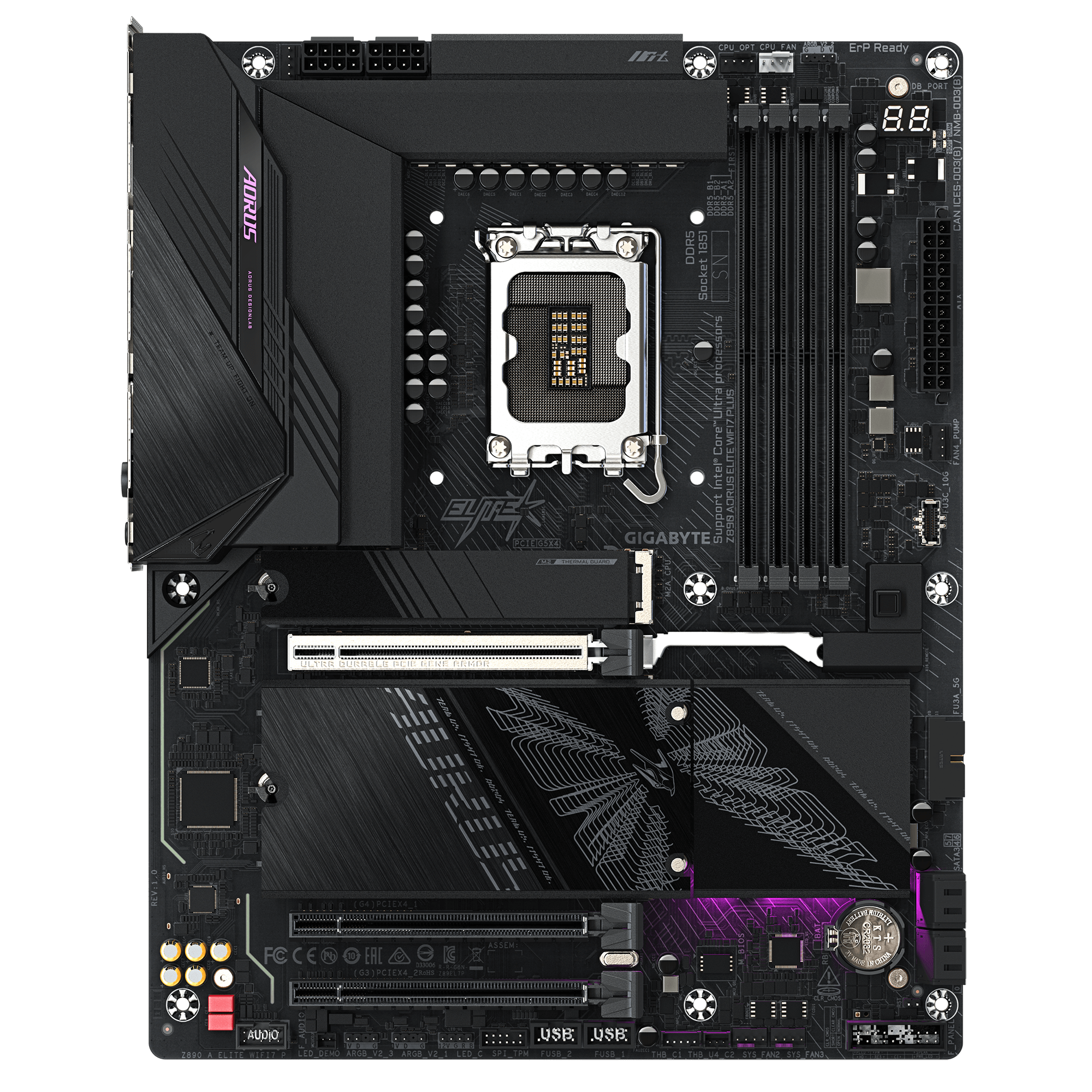 Bild von GIGABYTE Z890 AORUS Elite WIFI7 Plus Mainboard Sockel 1851
