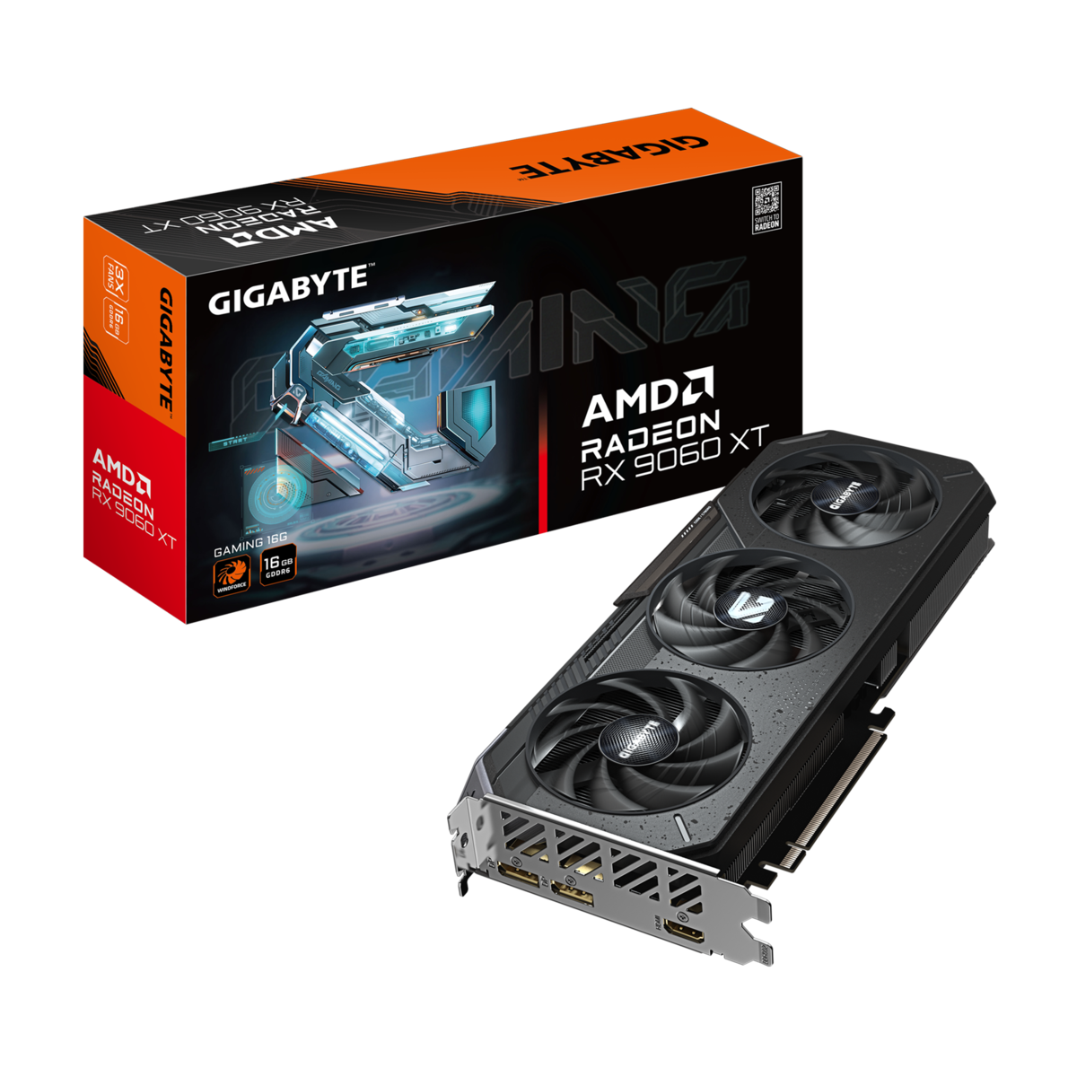 Bild von GIGABYTE Radeon RX 9060 XT Gaming 16G Grafikkarte