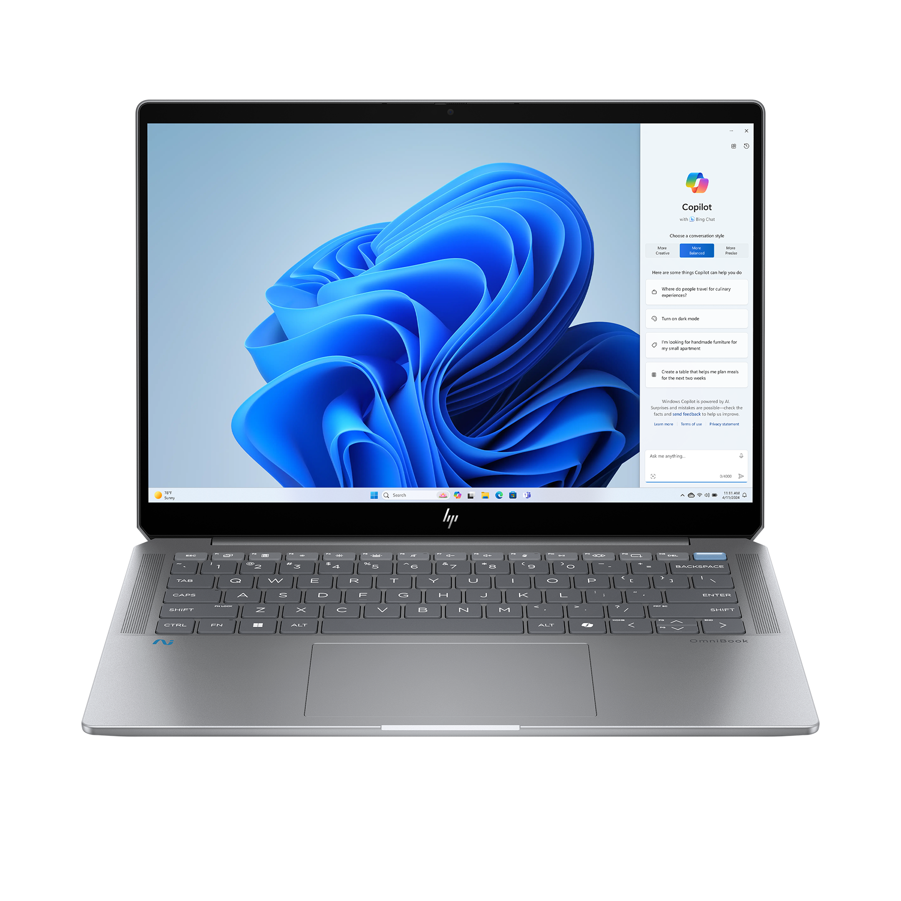 Bild von HP OmniBook Ultra AI PC 14-fd0197ng 14" 2.2k IPS Touch, Ryzen AI 9 HX 375, 32GB RAM, 2TB SSD, Windows 11