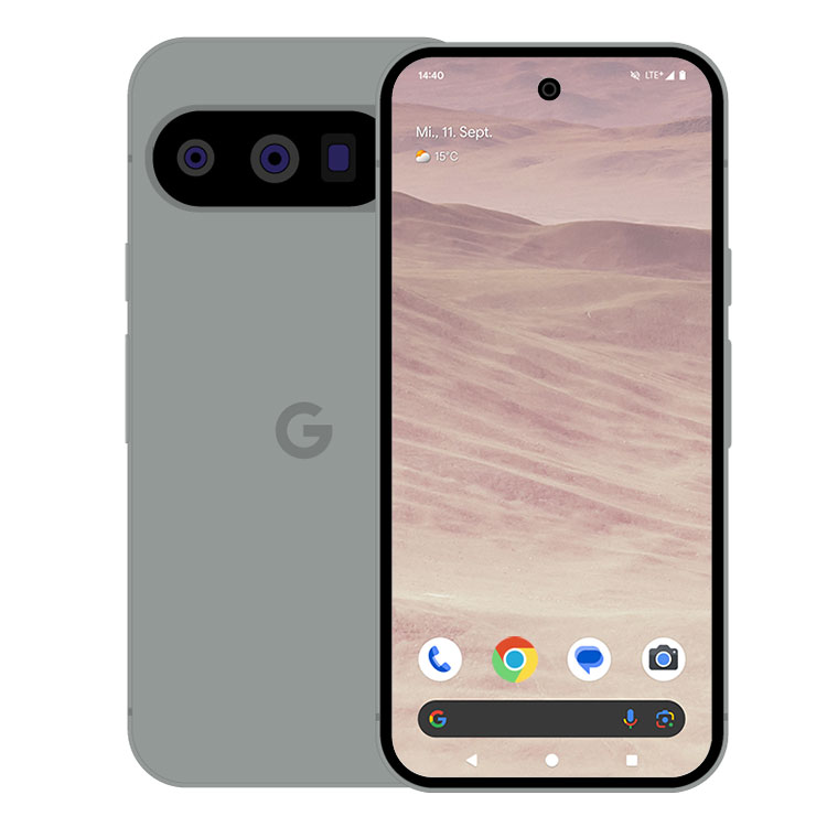 Bild von Google Pixel 9 Pro 256GB Hazel 16,1cm (6,3") LTPO-OLED Display, Android 14 / Pixel UI, 50MP Triple-Kamera