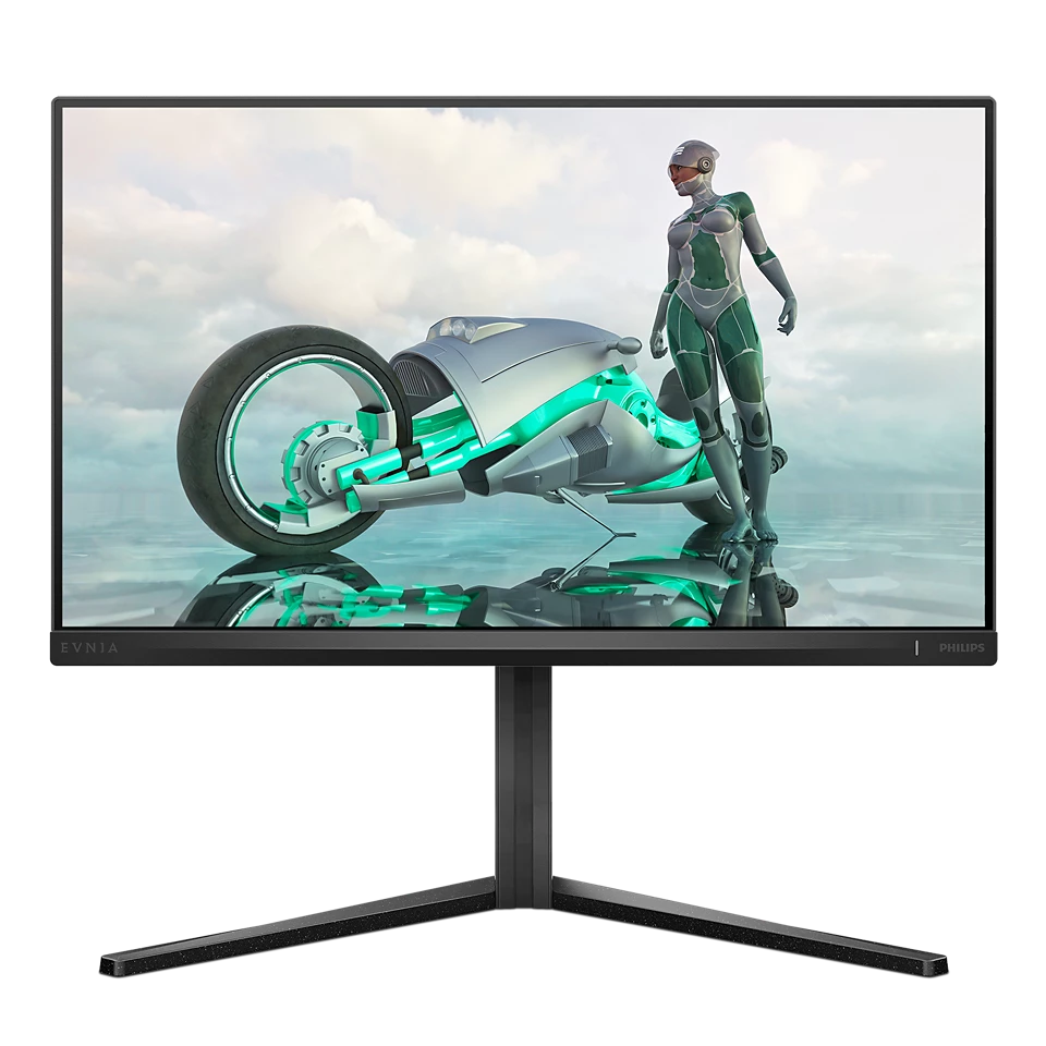 Bild von Philips Evnia 24M2N3200A 24 Zoll FHD Gaming Monitor, 180 Hz, 0.5 ms, FreeSync Prem., G-Sync comp. (1920x1080, HDMI 2.0, DisplayPort 1.4) schwarz-grau