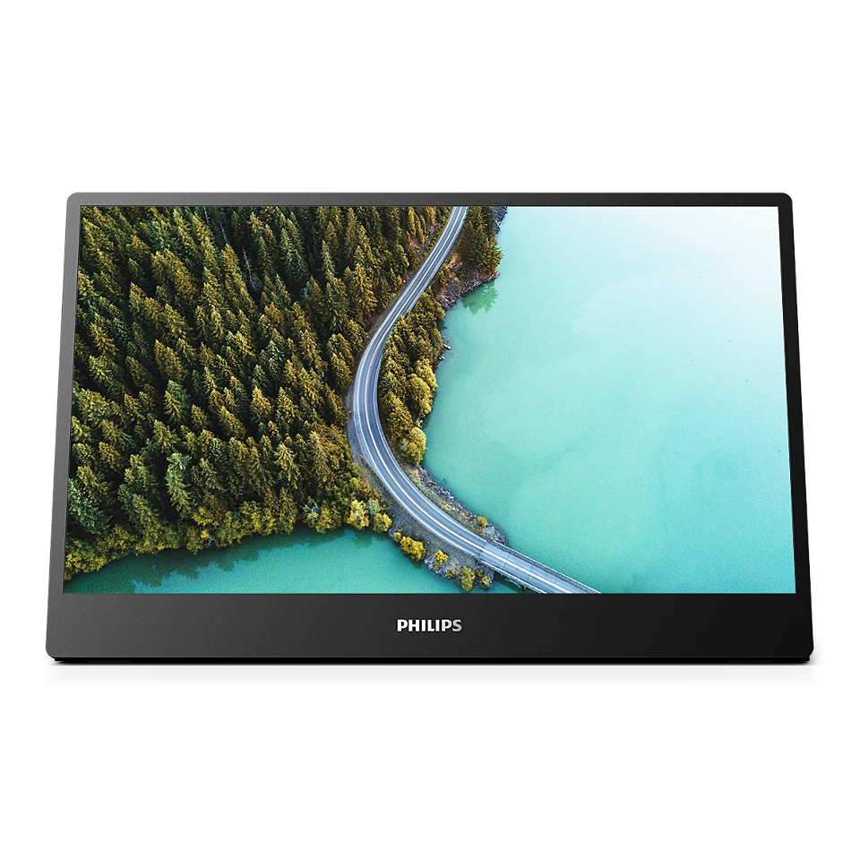 Bild von Philips 16B1P3302D portabler 16 Zoll FHD Business PC Monitor (1920x1080, USB-C Anschluss, Mehrwinkel Standfuss) schwarz