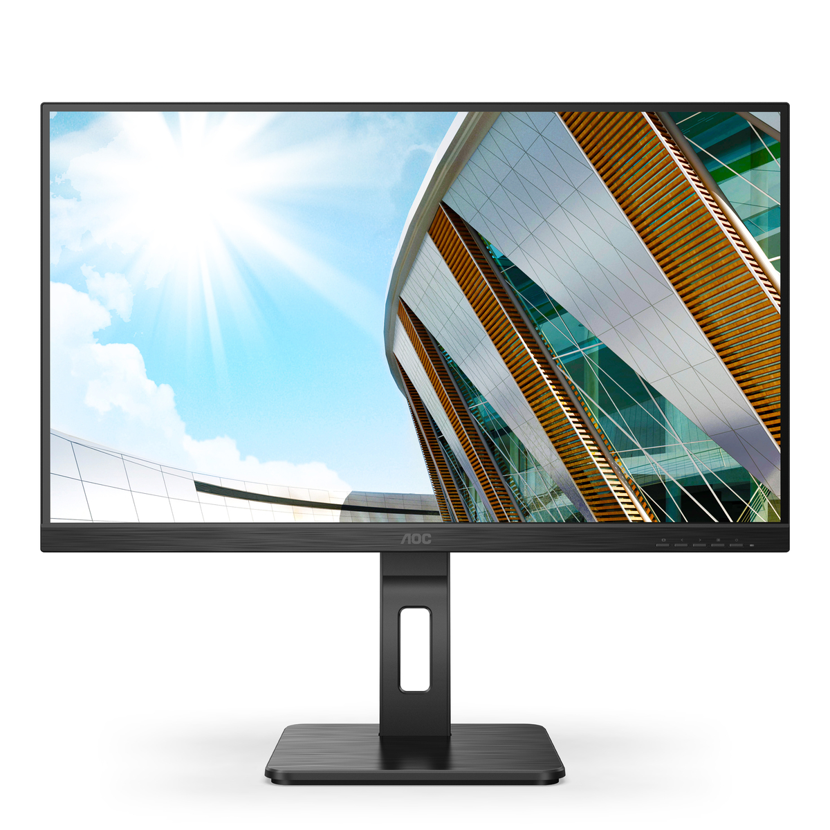 Bild von AOC U27P2 27 Zoll UHD Monitor, höhenverstellbar (3840x2160, 60 Hz, HDMI, DisplayPort, USB Hub) schwarz