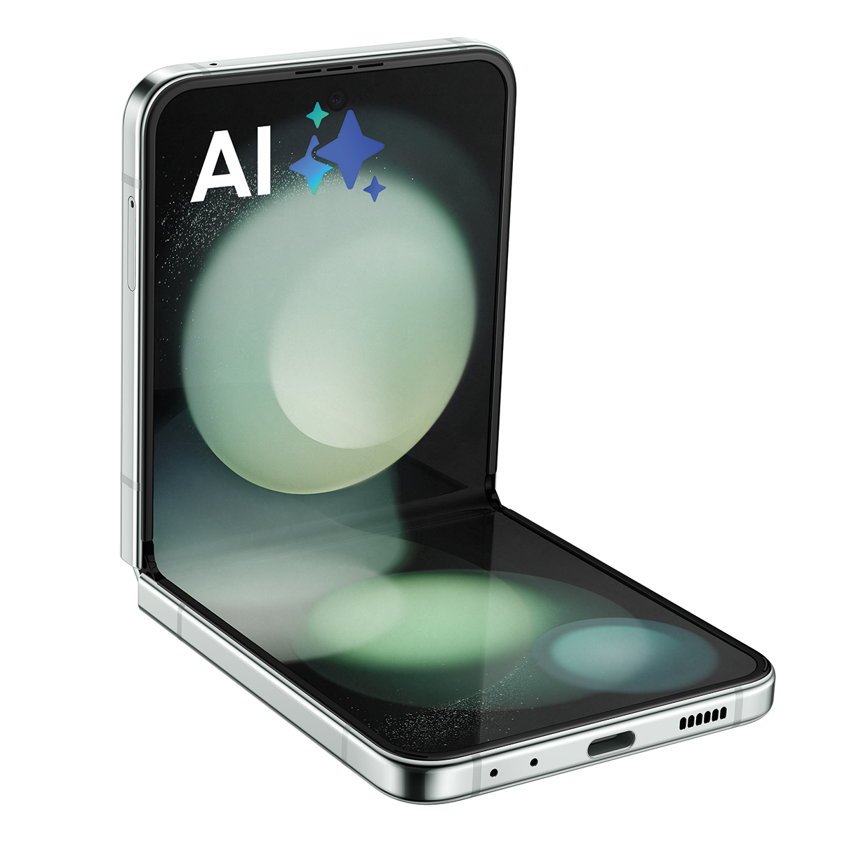 Bild von Samsung Galaxy Z Flip5 256GB Mint 17cm (6,7") OLED Display, Android 13, Dual-Kamera, Faltbar