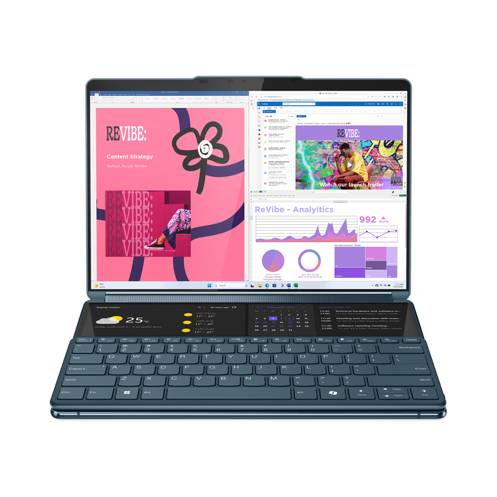Bild von Lenovo Yoga Book 9 83FF001VGE - 2x 13.3" 2.8K, Intel® Core™ Ultra 7 155U, 16GB RAM, 1TB SSD, Windows 11 Home