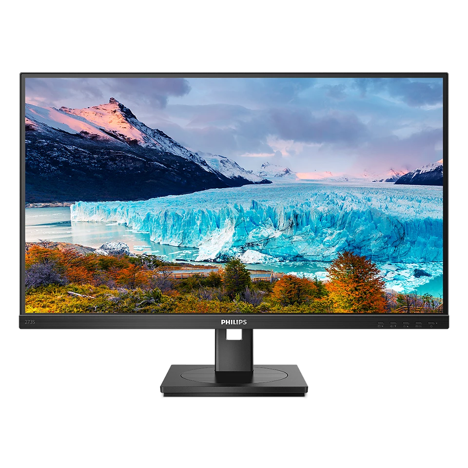 Bild von Philips 273S1 27 Zoll Full HD Monitor, höhenverstellbar, Lautsprecher, Adaptive Sync (1920x1080, 75 Hz, HDMI, DisplayPort (in/Out), USB-C (65W