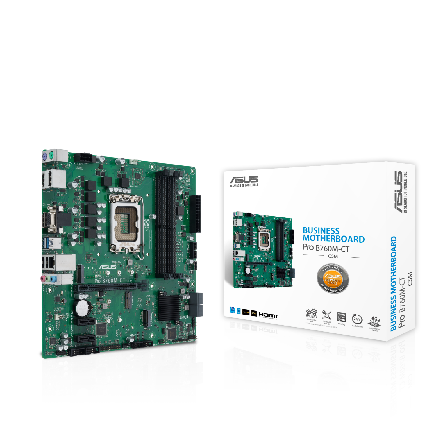 Bild von ASUS Pro B760M-CT-CSM Mainboard Sockel 1700