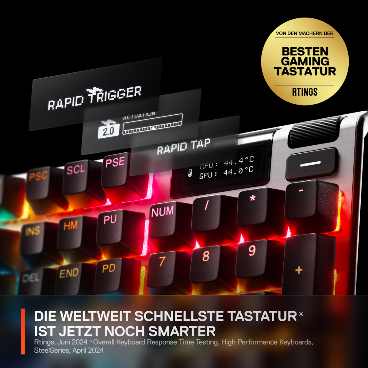 Bild von SteelSeries Apex Pro Gen 3 DE-Layout