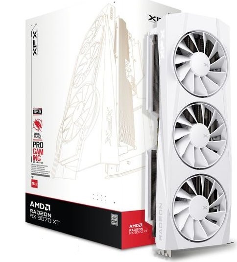 Bild von XFX Radeon RX 9070XT QUICKSILVER Gaming 16GB White