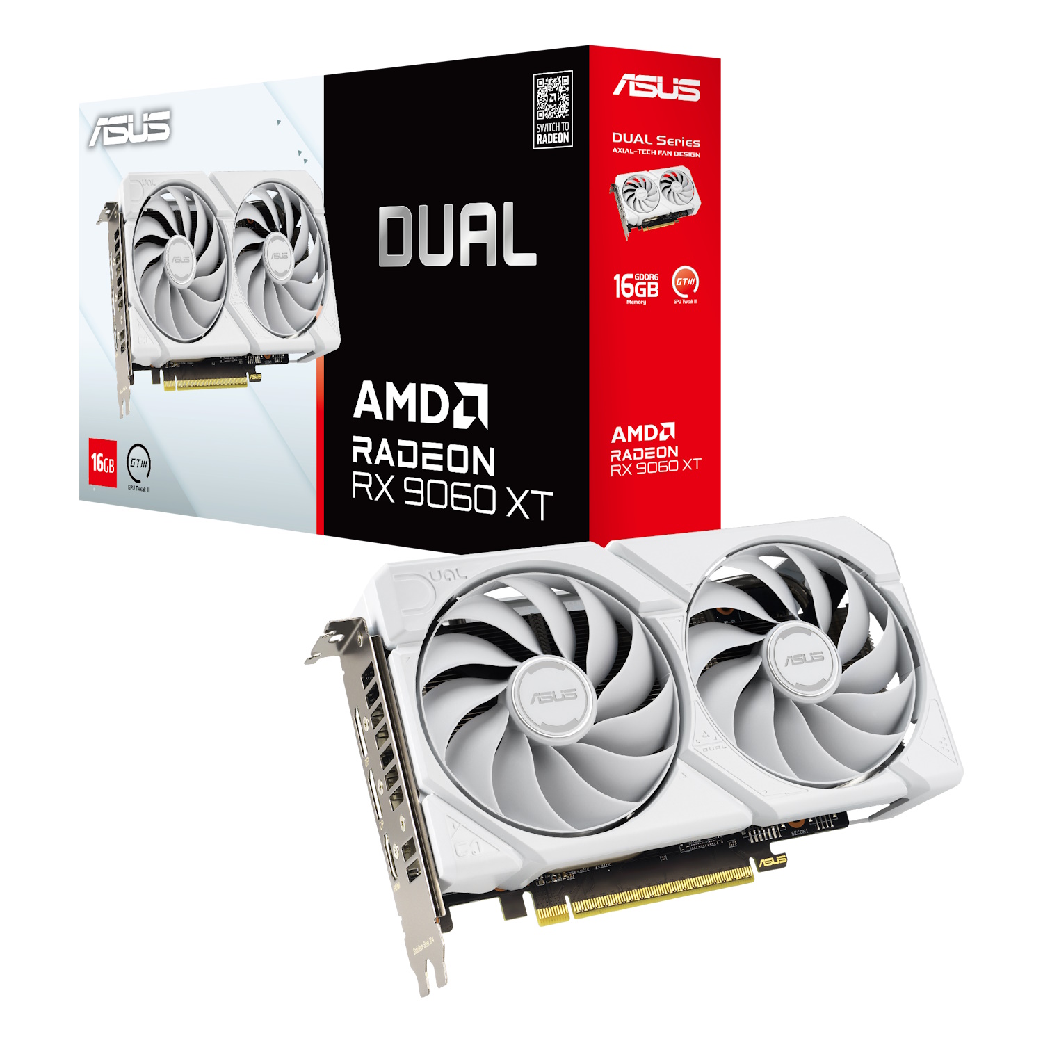 Bild von ASUS Dual Radeon RX 9060 XT 16GB White Grafikkarte