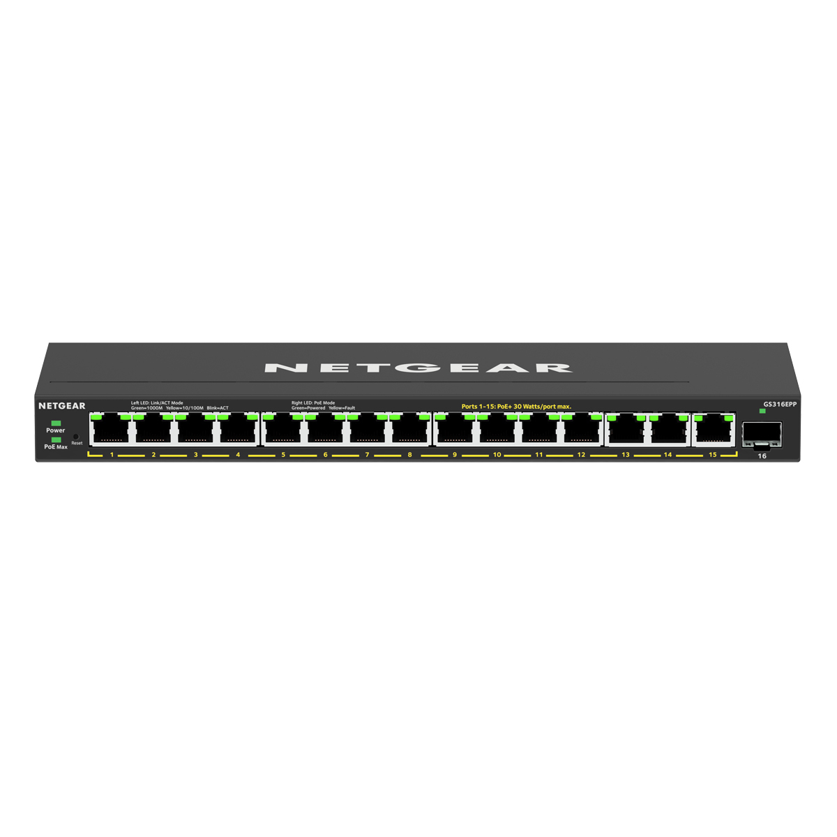 Bild von NETGEAR GS316EPP 16-Port Web Managed Switch