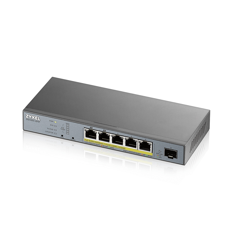 Bild von Zyxel GS1350-6HP Smart Managed Switch