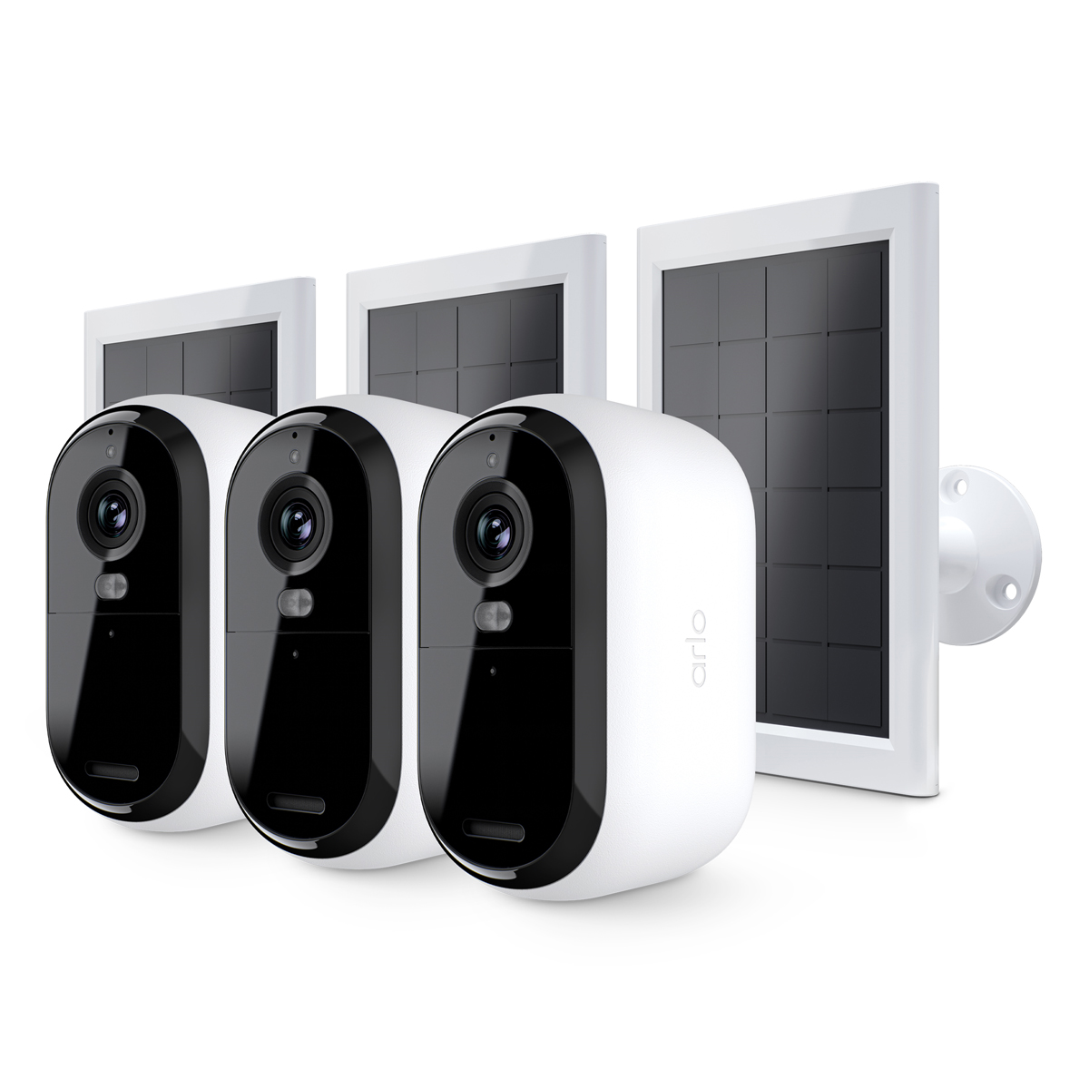Bild von Arlo Essential 3 2K Kamera Weiß 3er Set inkl. Solarpanel