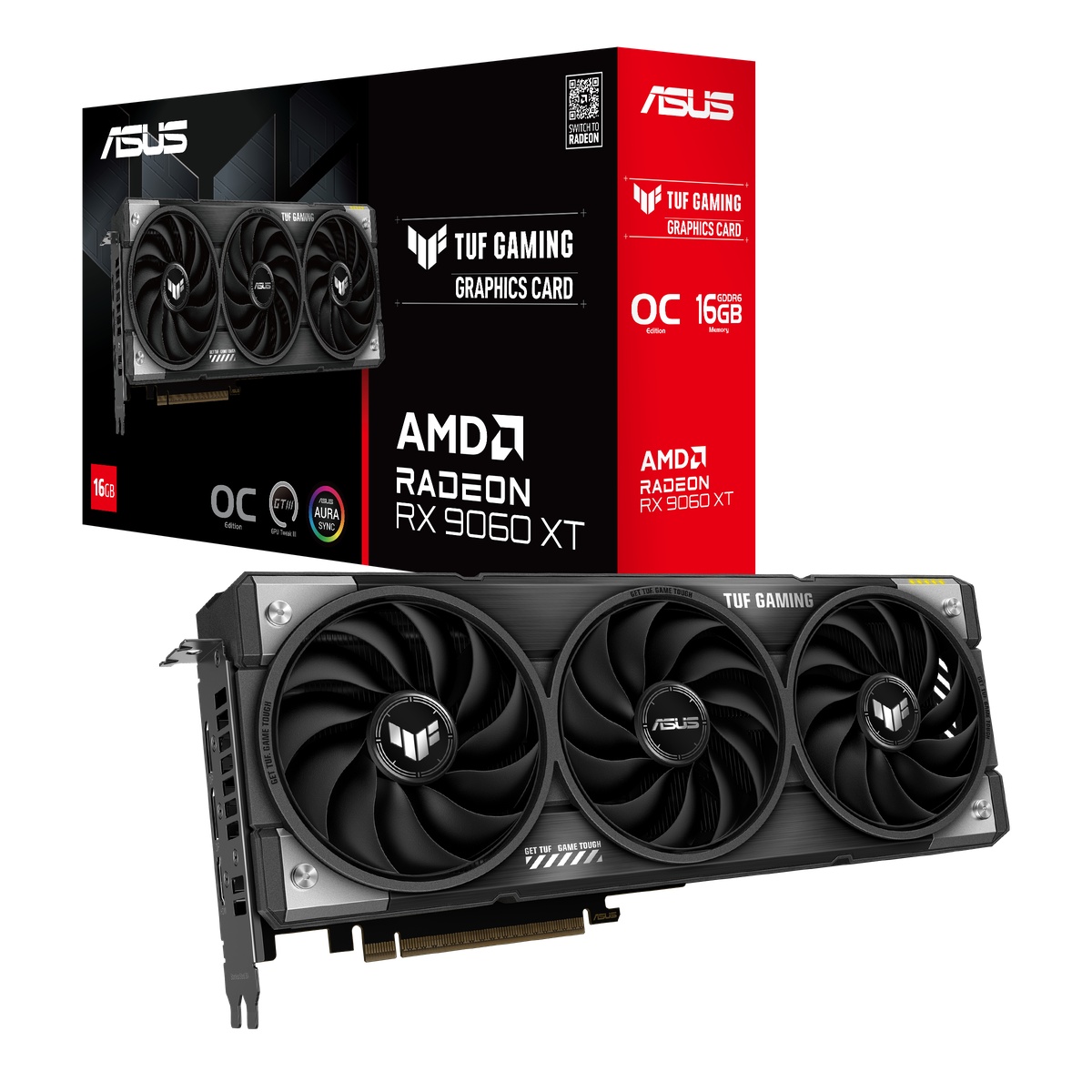 Bild von ASUS TUF Gaming Radeon RX 9060 XT OC 16GB Grafikkarte