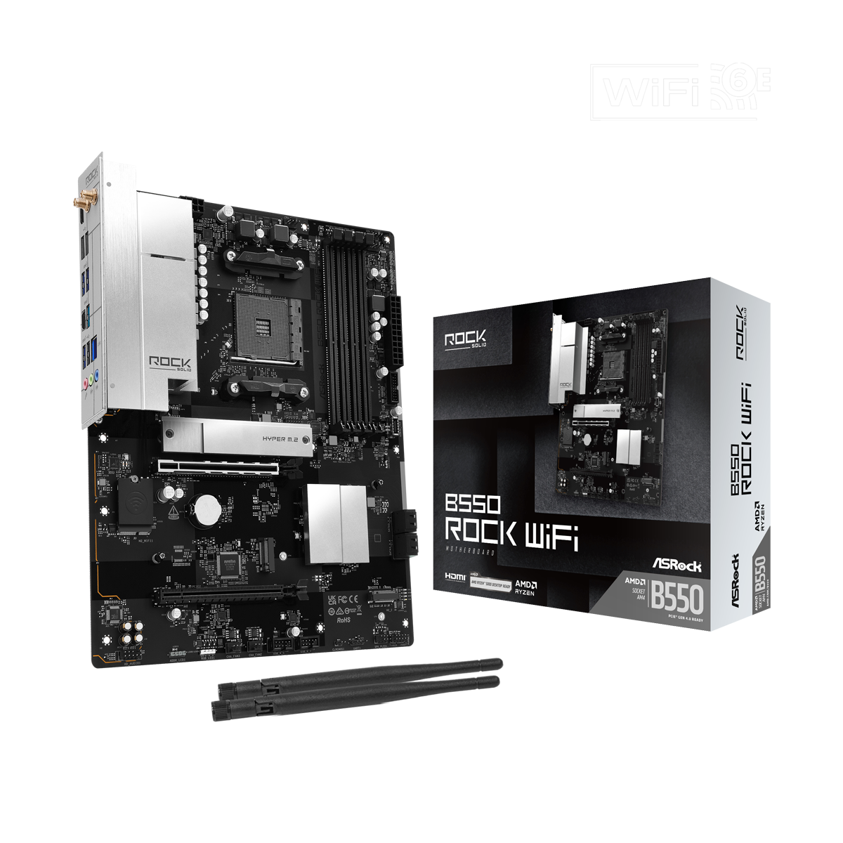 Bild von ASRock B550 Rock WiFi Mainboard Sockel AM4
