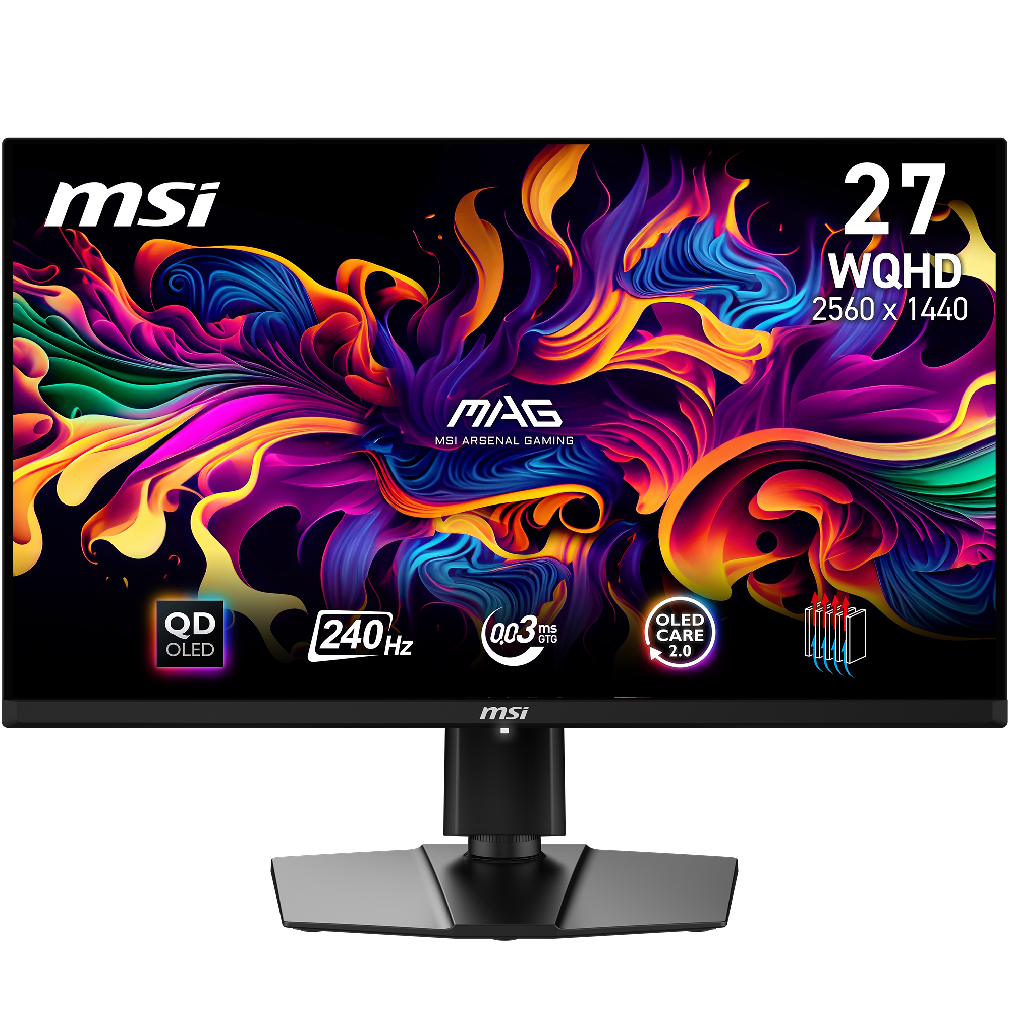 Bild von MSI MAG 271QPXDE QD-OLED E2 Gaming Monitor - 240Hz, 0,03ms GTG MSI OLED Care 2.0, HDMI 2.1 mit 48Gbps Bandbreite, 120Hz , VRR und ALLM Unterstützung