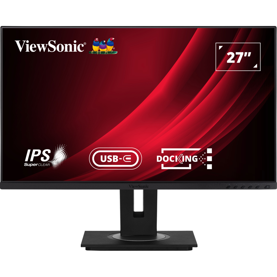 Bild von ViewSonic VG2756-2K Business Monitor - QHD IPS, Höhenverstellbar USB-C Power Delivery 90 Watt, Daisy, LAN RJ45, Chain, USB 3.0