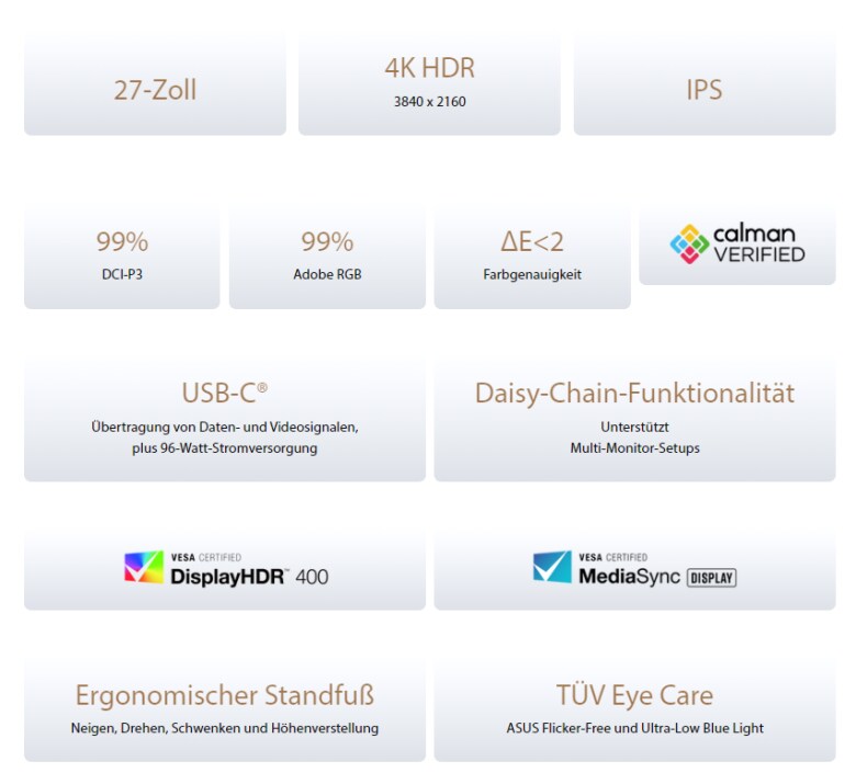 ASUS ProArt PA279CRV Business Monitor -  IPS, UHD, Pivot, USB-C_2