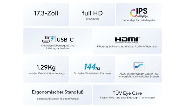 ASUS ZenScreen MB17AHG Mobiler Monitor - IPS, 144 Hz, USB-C_4