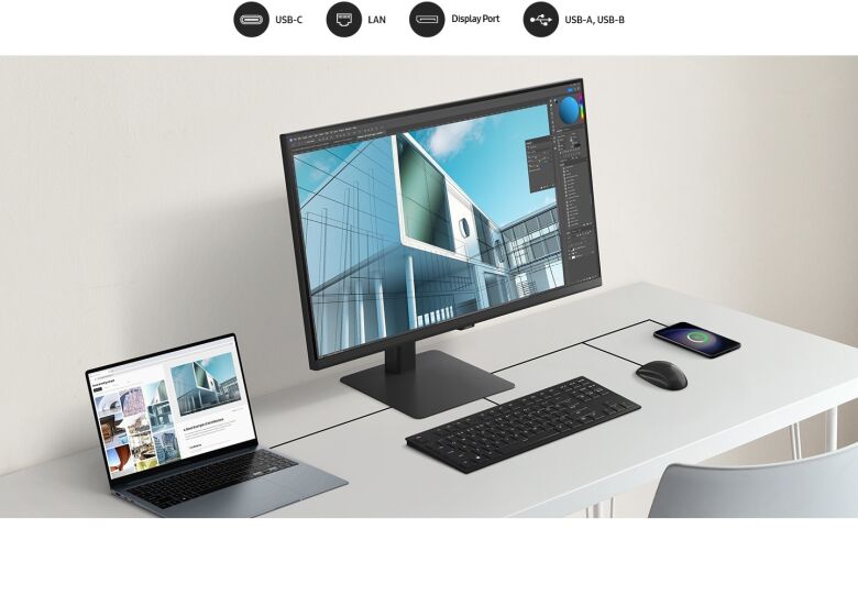 Samsung S32D600UAU Office Monitor - QHD, Höhenverstellung, USB-C_4