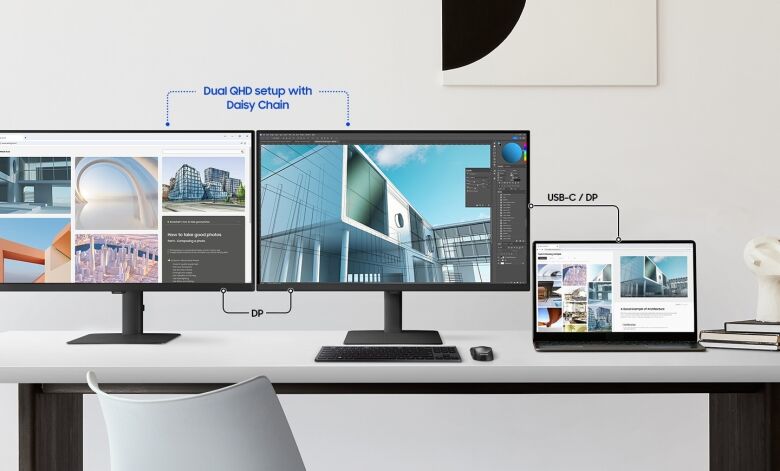 Samsung S32D600UAU Office Monitor - QHD, Höhenverstellung, USB-C_5
