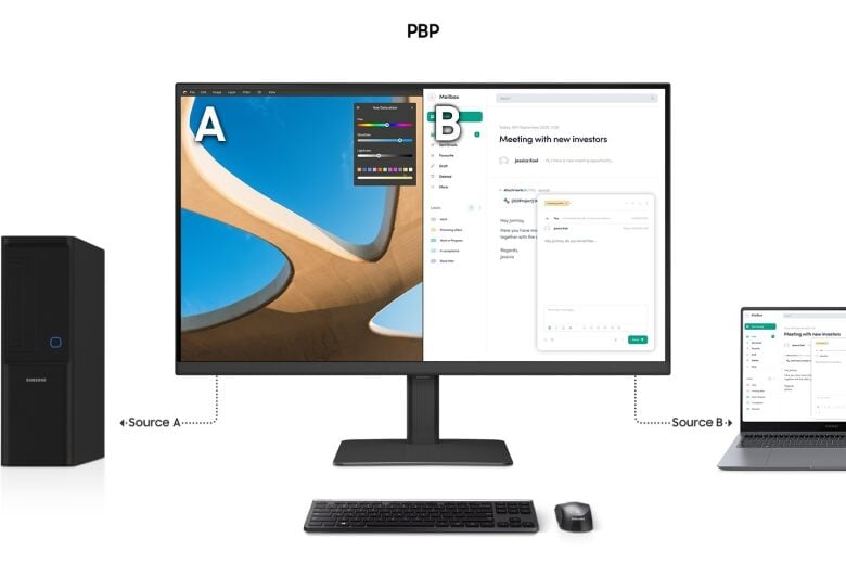 Samsung S32D600UAU Office Monitor - QHD, Höhenverstellung, USB-C_6