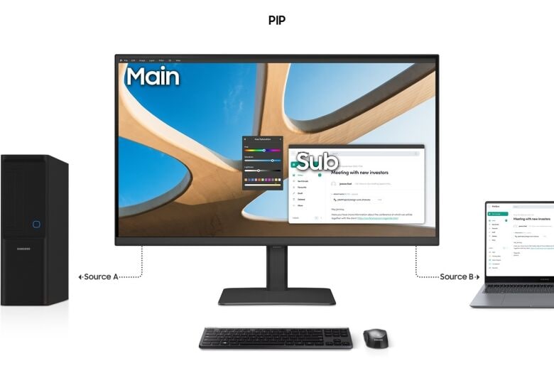 Samsung S32D600UAU Office Monitor - QHD, Höhenverstellung, USB-C_7