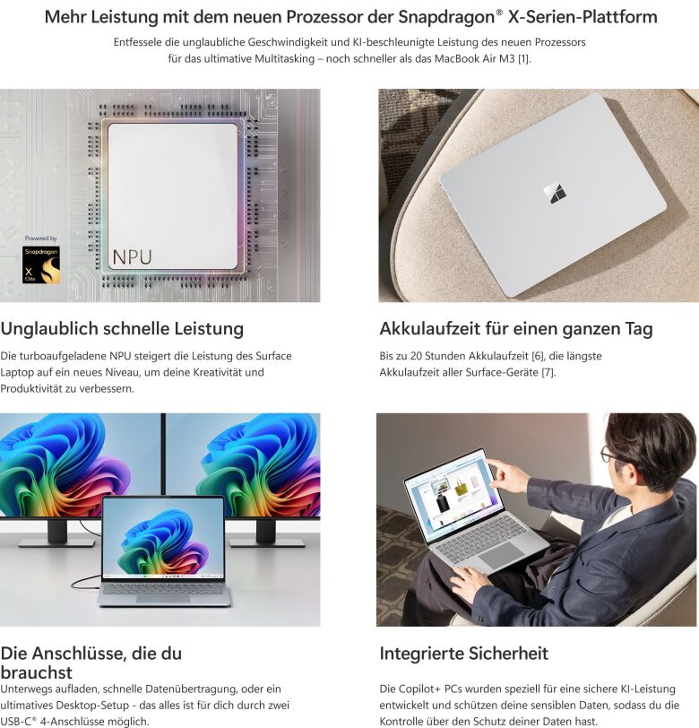 Microsoft Surface Laptop 7 13,5 Zoll Copilot+ PC for business - W11P_7