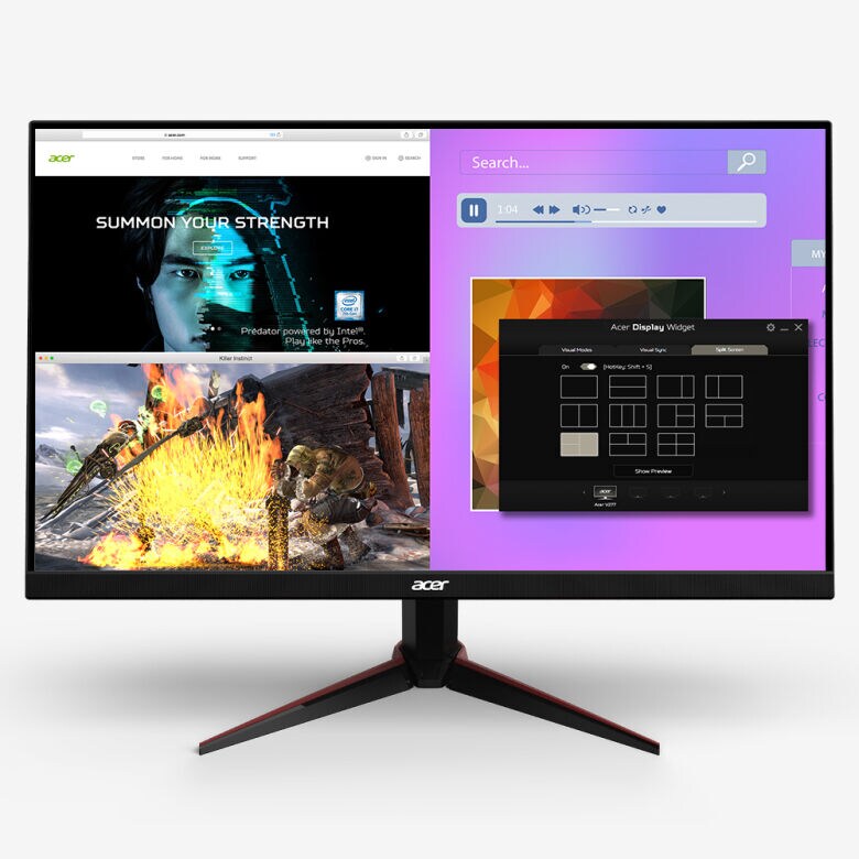 Acer Nitro VG240Y P6 Bild - Individualisierte Bereiche