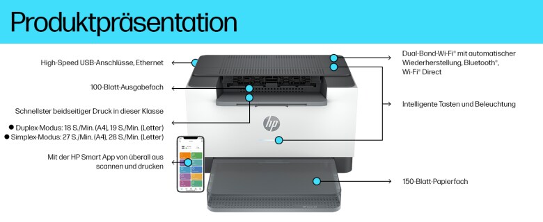 HP LaserJet M207dw Drucker, Schwarz-Weiß_4