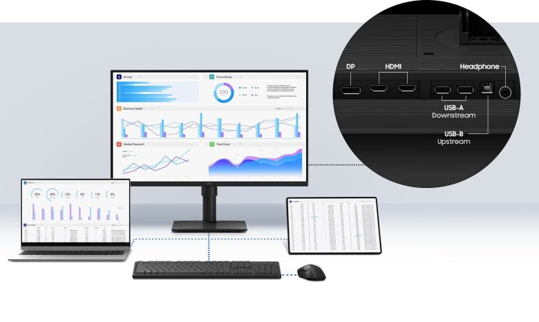 Samsung S24D406GAU Office Monitor - FHD, 100Hz, Höhenverstellung_8