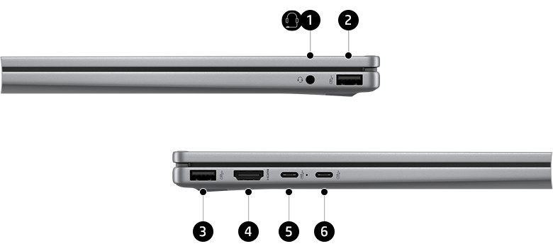 HP OmniBook X Flip 16 Piston Ports