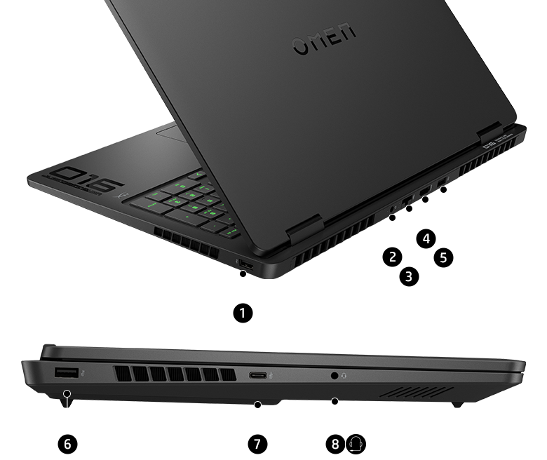 Anschlüsse HP OMEN 16