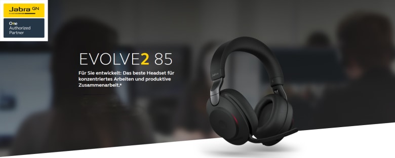 Jabra Evolve2 85 Headset, Stereo, kabellos, schwarz_1